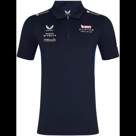 Alpine F1 Team Kit Polo Shirt, Official 2025 Collection, Blue, Short Sleeve